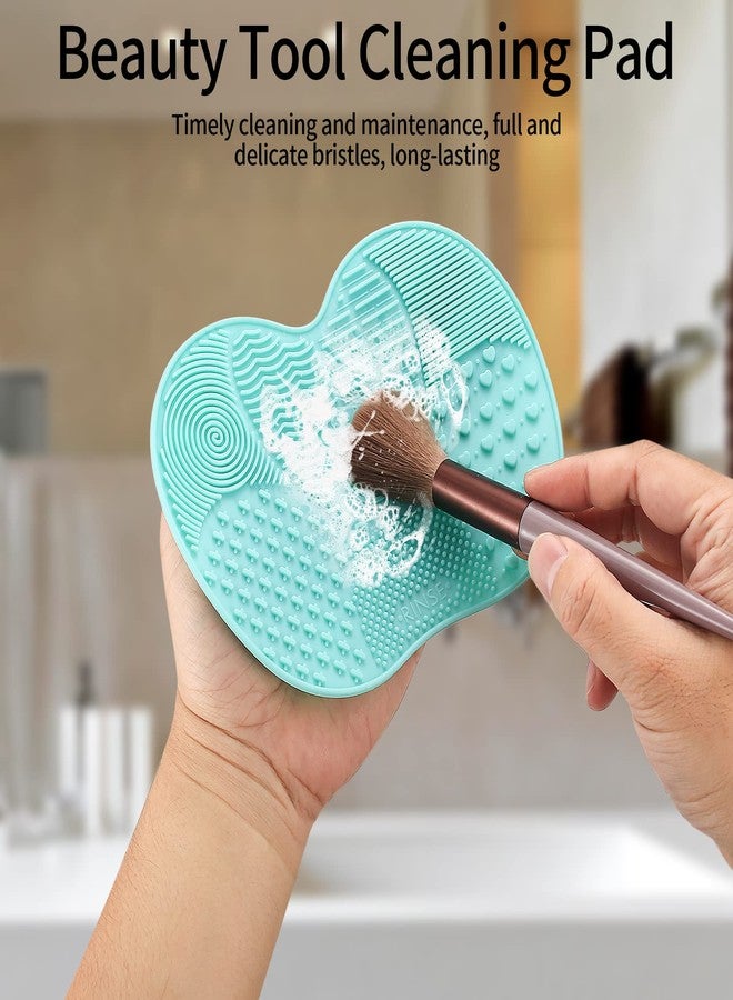 HexinYigjly 2 Pcs Silicone Make Up Brush Cleaning Mat, Makeup Brush Cleaner Mats, Cosmetic Cleaning Pads, Portable Washing Tool with Suction Cup for Makeup Cosmetic Brushes - Image 5